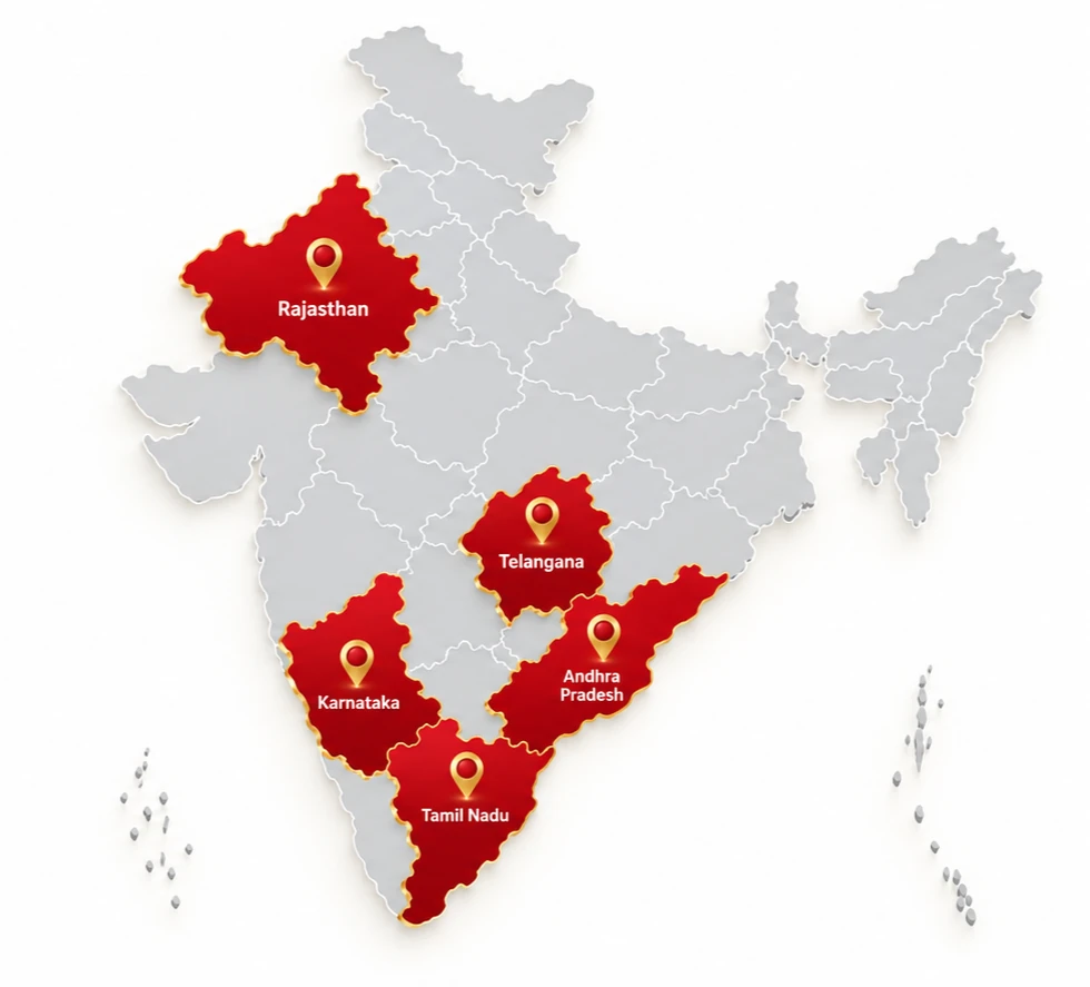 Ashirvad Gold distribution network across Karnataka, Tamil Nadu, Andhra Pradesh, Telangana and Rajasthan